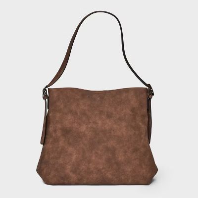 Slouchy Bucket Shoulder Bucket Bag - Universal Thread™ Brown | Target