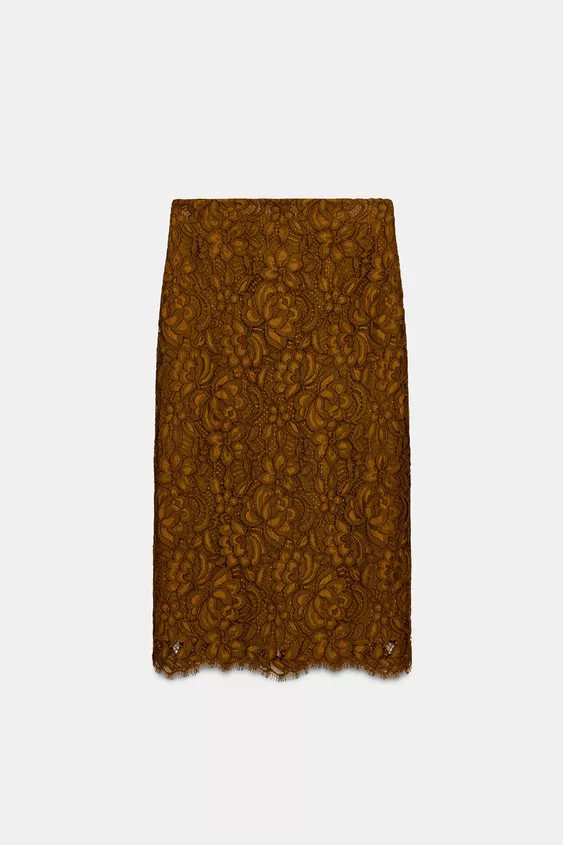 LACE MIDI SKIRT ZW COLLECTION LIMITED EDITION | Zara Canada