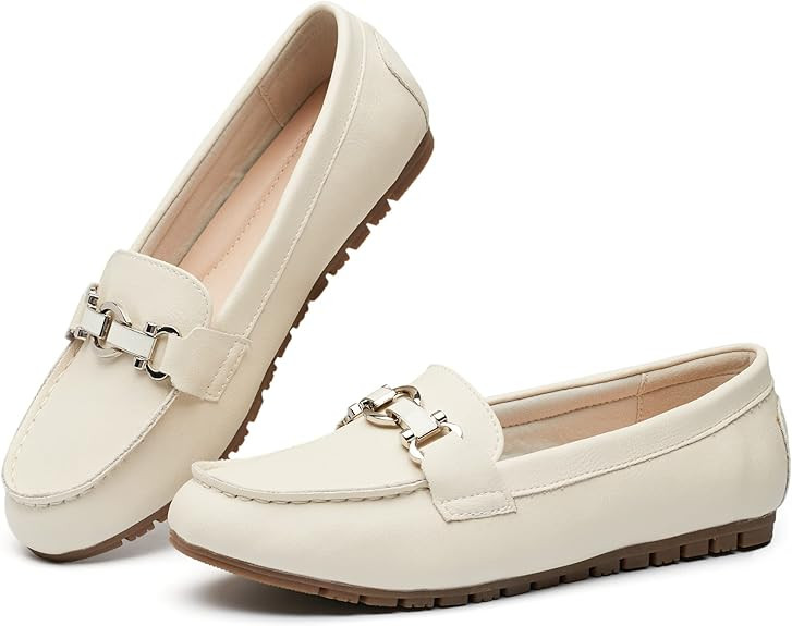 VERDASCO Women's Loafers Comfort Slip-Ons Flat Work Shoes Casual Moccasins Penny Loafers Lady Dre... | Amazon (US)