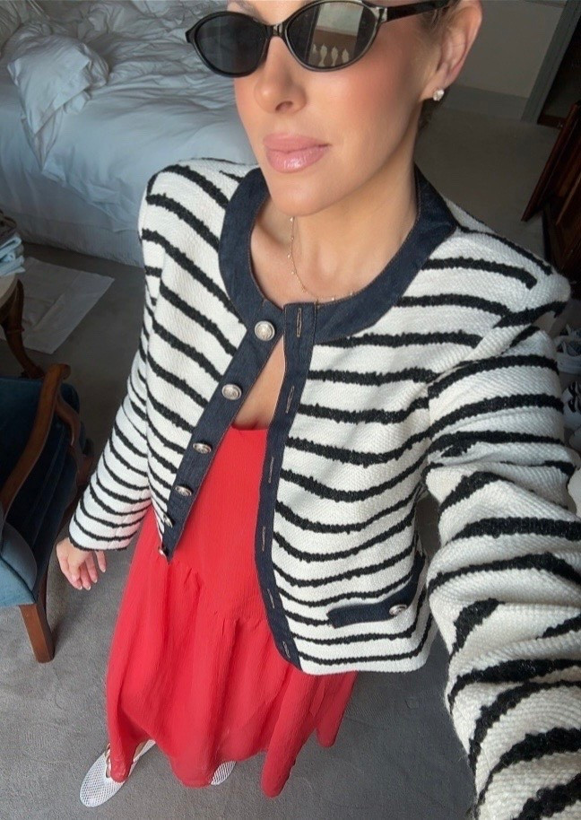 Ready to take on Florence today — Stephanie vs. Italian cooking class edition ❤️🍝 Decided to wear this red floaty dress for a little pop of color against the dreamy Florence streets, paired with these super trendy mesh ballet flats I’m seeing everywhere over here lately. Added a striped jacket for a little pattern moment and honestly loving how it all came together. After the cooking class, we’re heading to the gardens to roam around and soak up everything Florence has to offer in the spring 🌿✨

#LTKootd #LTKdayinmylife #LTKTravel