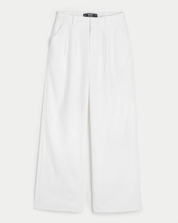 Women's Hollister Livvy Ultra High-Rise Linen-Blend Wide-Leg Pants | Women's Bottoms | HollisterC... | Hollister (US)