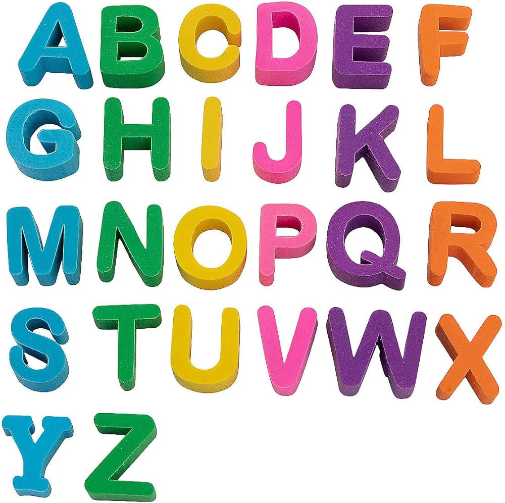 Alphabet Erasers – 6 Sets | Amazon (US)