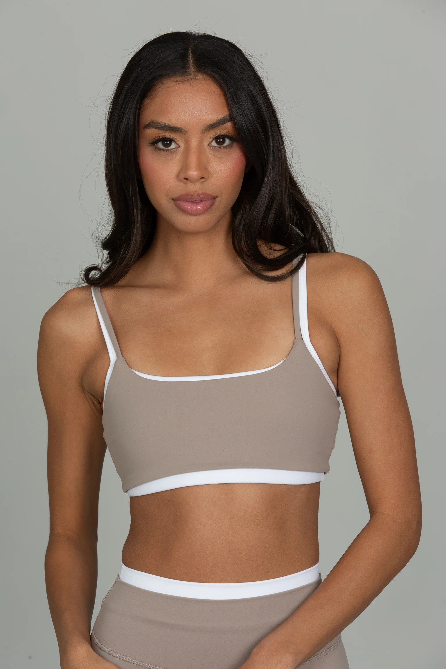 Taupe Double Layer StrydeForm Bra | Gold Hinge