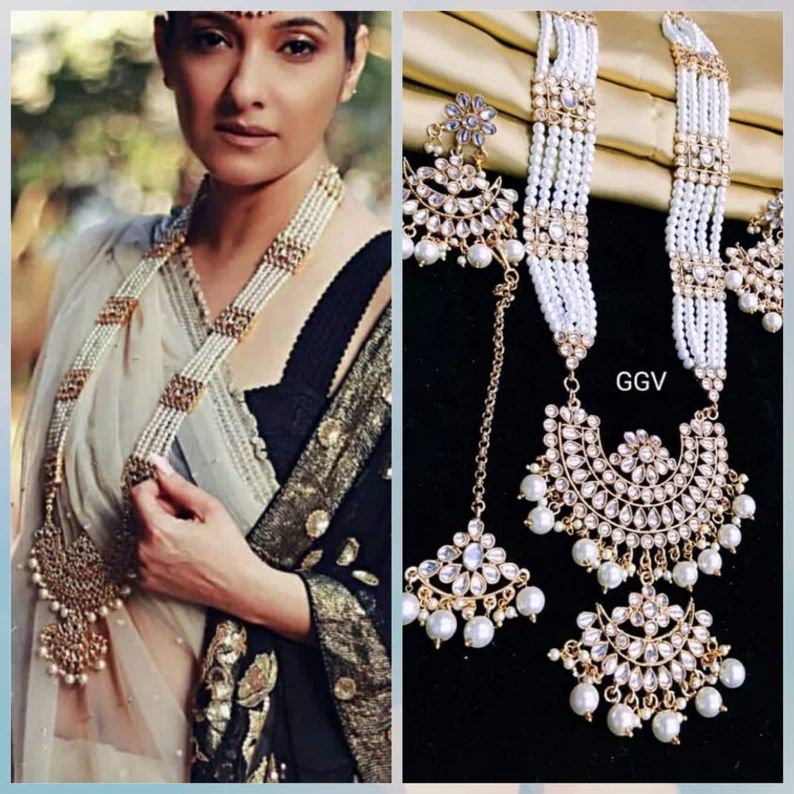 Kundan Jewellerywedding Jewellery Raani Haar Party Wear | Etsy | Etsy (US)