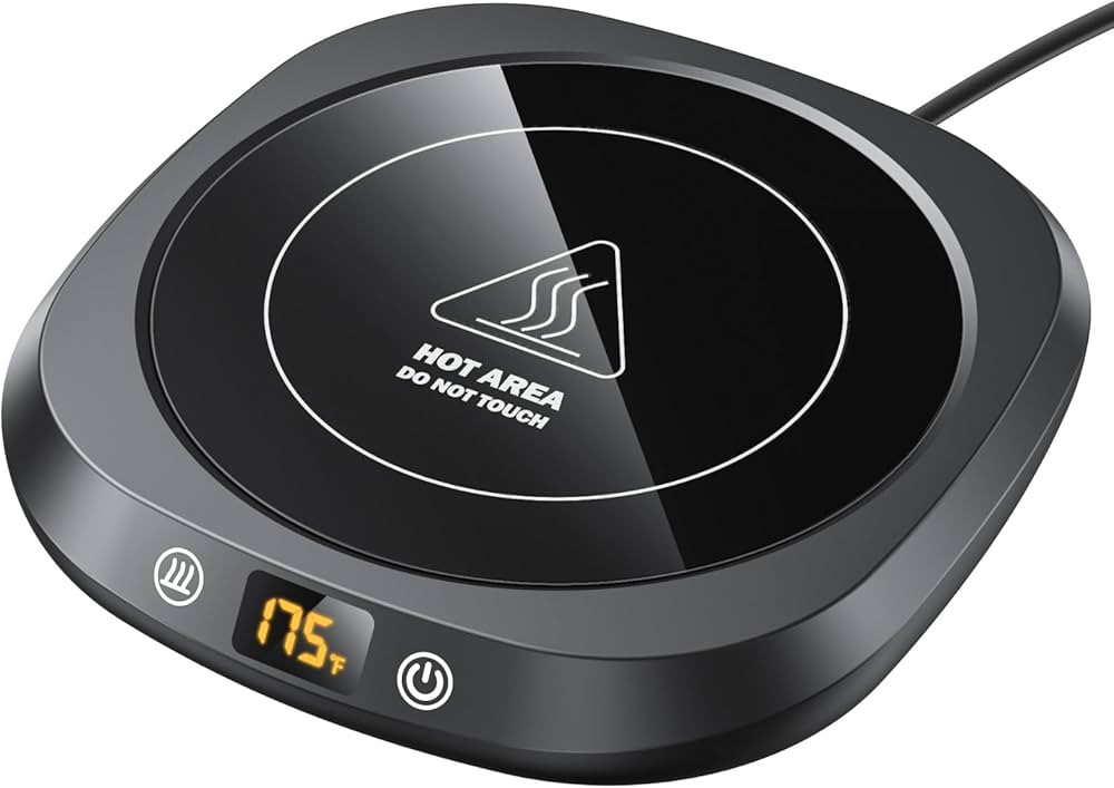 Coffee Mug Warmer, Fast Heating Cup Warmer for Desk, with 5 Temperature Levels & 1-12H Timer, Aut... | Amazon (US)