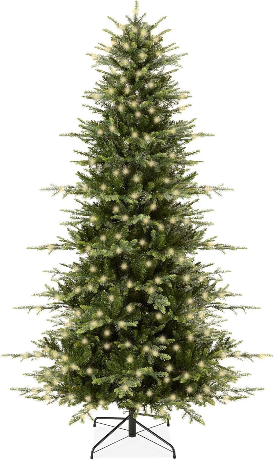 Best Choice Products 6ft Pre-Lit Artificial Aspen Christmas Tree, Noble Holiday Décor w/ 1,350 B... | Amazon (US)
