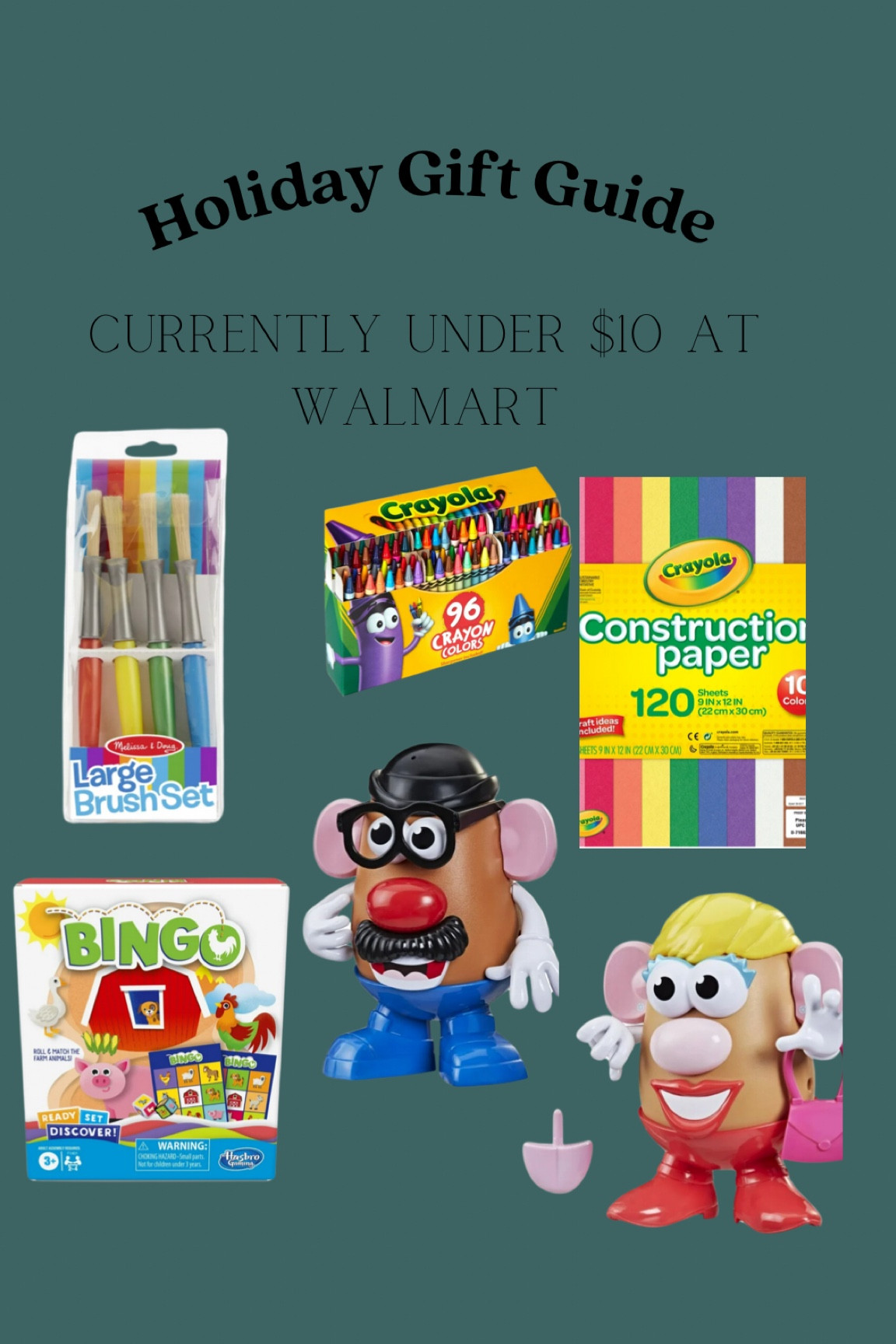 Toddlers are truthfully easy to please and just want toys that they can open right away. My daughter truthfully will color on a piece of notebook paper will a pen all day as long as we chat with her! 

These under $10 gifts are at Walmart! 



#LTKGiftGuide #LTKkids #LTKHoliday