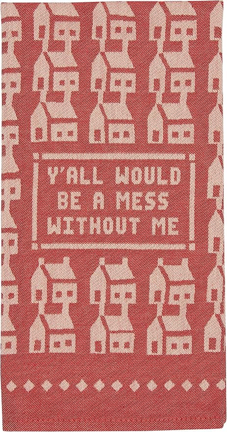 Blue Q Funny Woven Jacquard Dish Towel ~ Y'all Would be a Mess Without Me. 100 Percent Cotton, So... | Amazon (US)