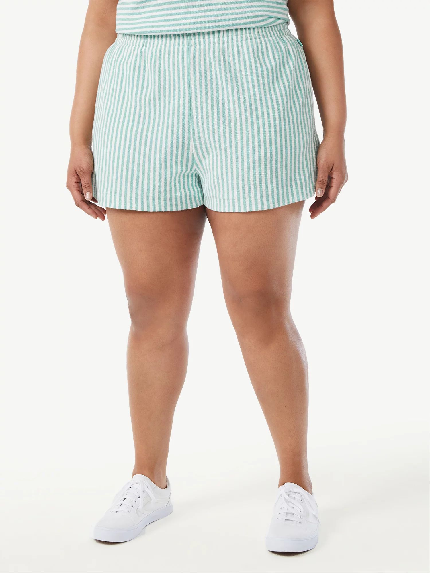 Free Assembly Women's Cotton Shorts with Side Slits | Walmart (US)