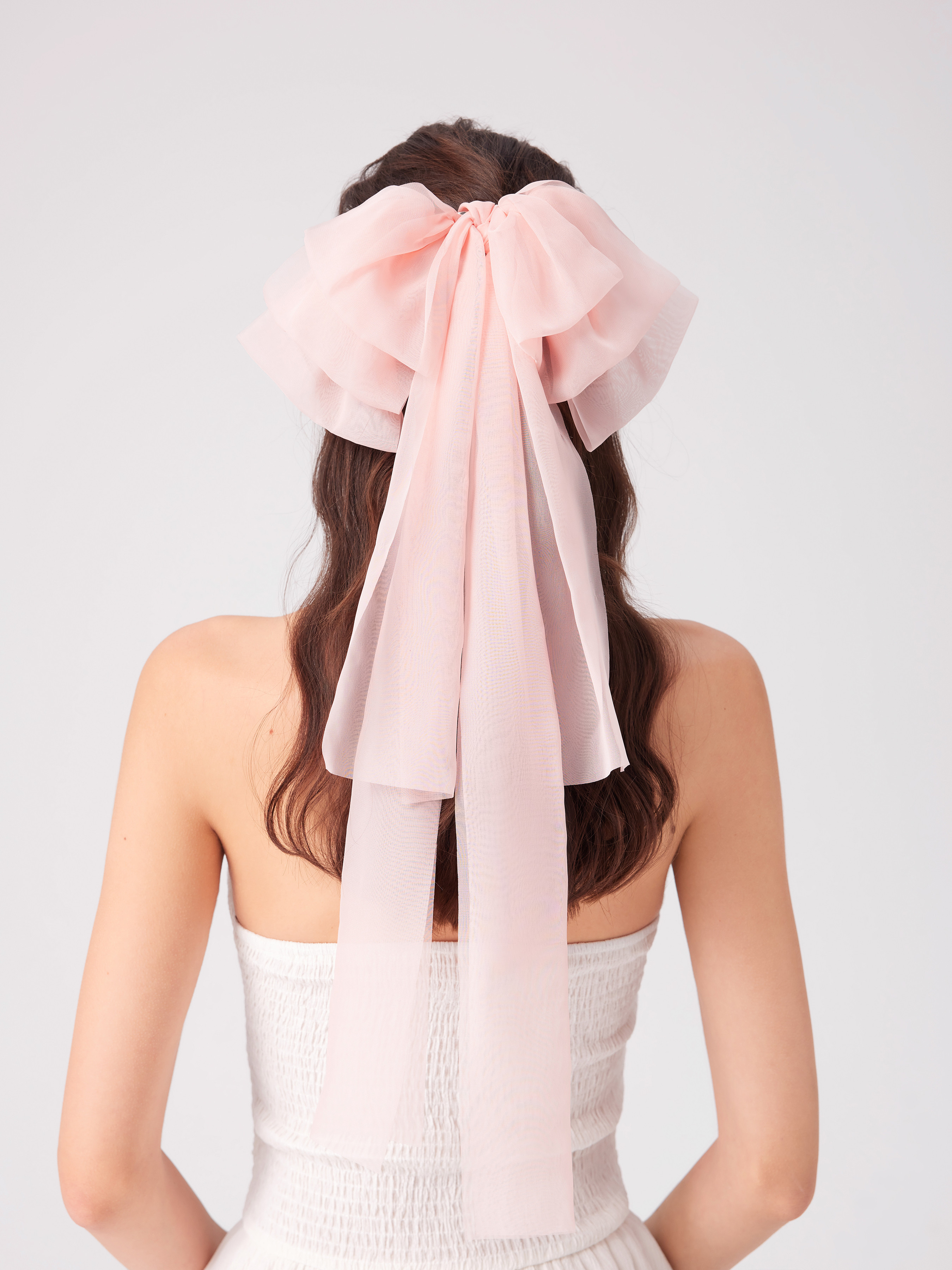 BOWKNOT MESH HAIR CLIP For Daily Casual Outdoor | Cider