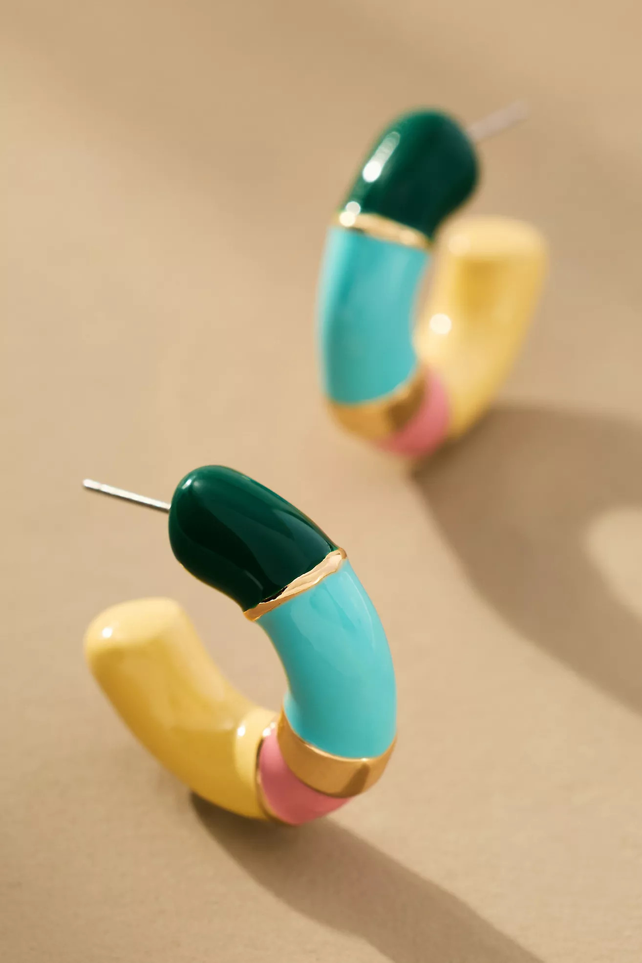 Colorblock Hoop Earrings | Anthropologie (US)