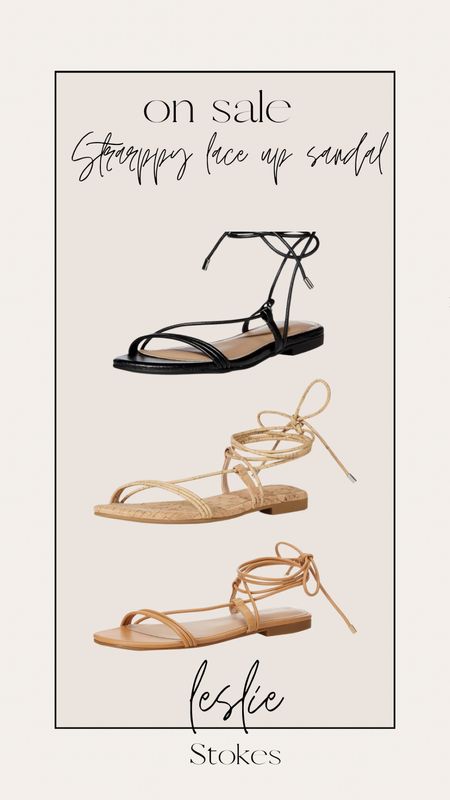 Straply lace up sandals 