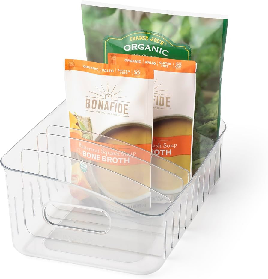 YouCopia FreezeUp Freezer Bin 12", BPA-Free Fridge Organizer with Adjustable Dividers and Handle ... | Amazon (US)