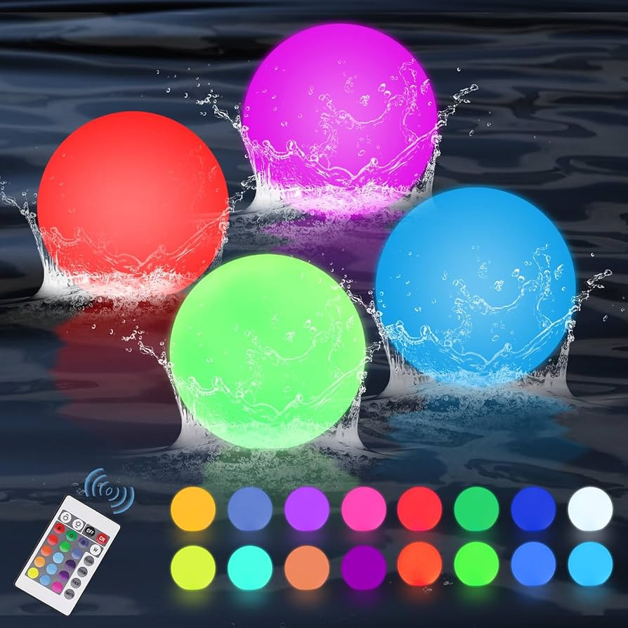 Floating Pool Lights - 3 Inch Orb Light That Float,Upgraded IP68 Waterproof Color Changing Led Gl... | Amazon (US)