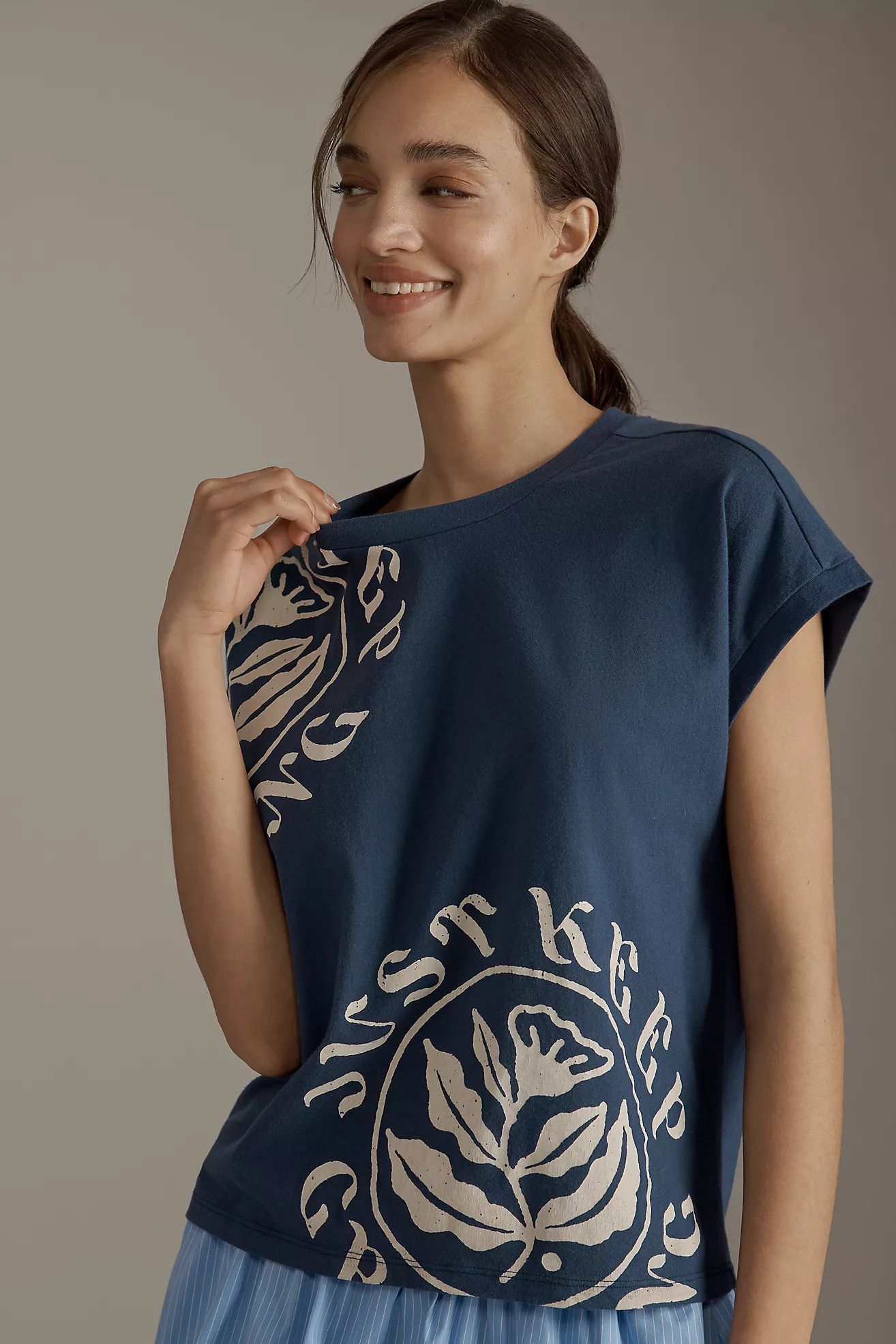 Real Fun, Wow! x Anthropologie Muscle Tee | Anthropologie (US)