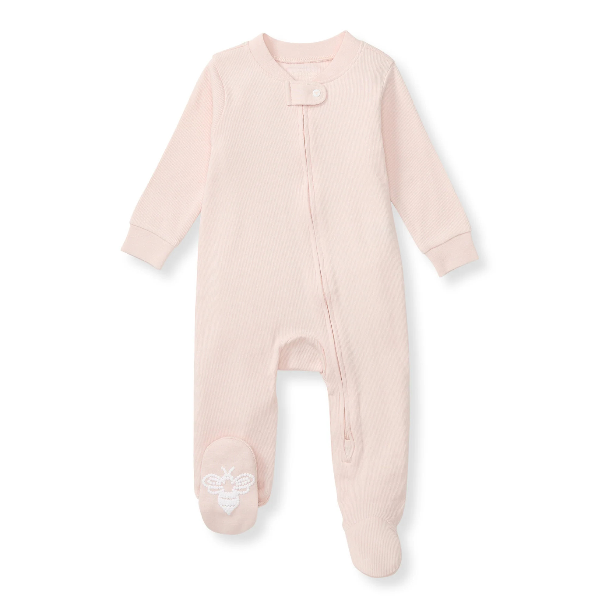 Solid Rib Organic Cotton Sleep & Play - Ranunculus | Burts Bees Baby