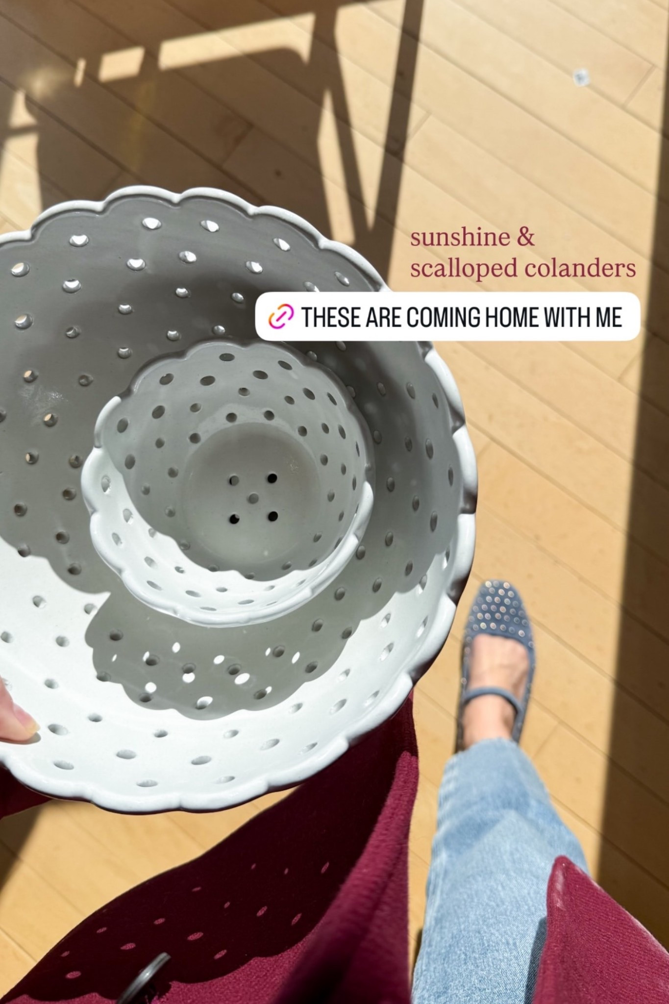 How cute are these scalloped colanders?! They were an immediate need when I saw them 😂

#ltkkitchen #ltkhome