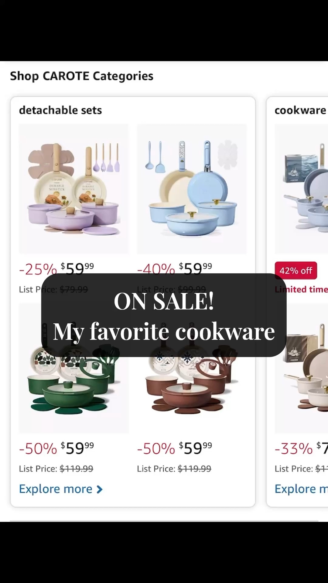 Carote Sale!!! 
My favorite cookware brand is on sale now! Some options are up to or more than 50% off 🤩 

#LTKHome #LTKfoodie #LTKSaleAlert