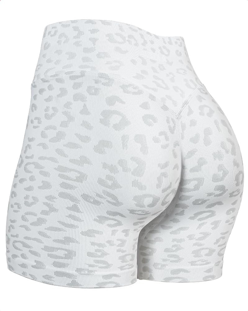 AUROLA Leopard Seamless Scrunch Butt Lifting Workout Shorts for Women | Amazon (US)