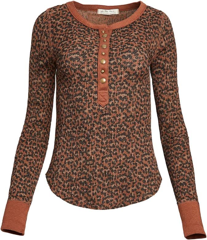 Free People Women's Everest Henley Print | Amazon (US)