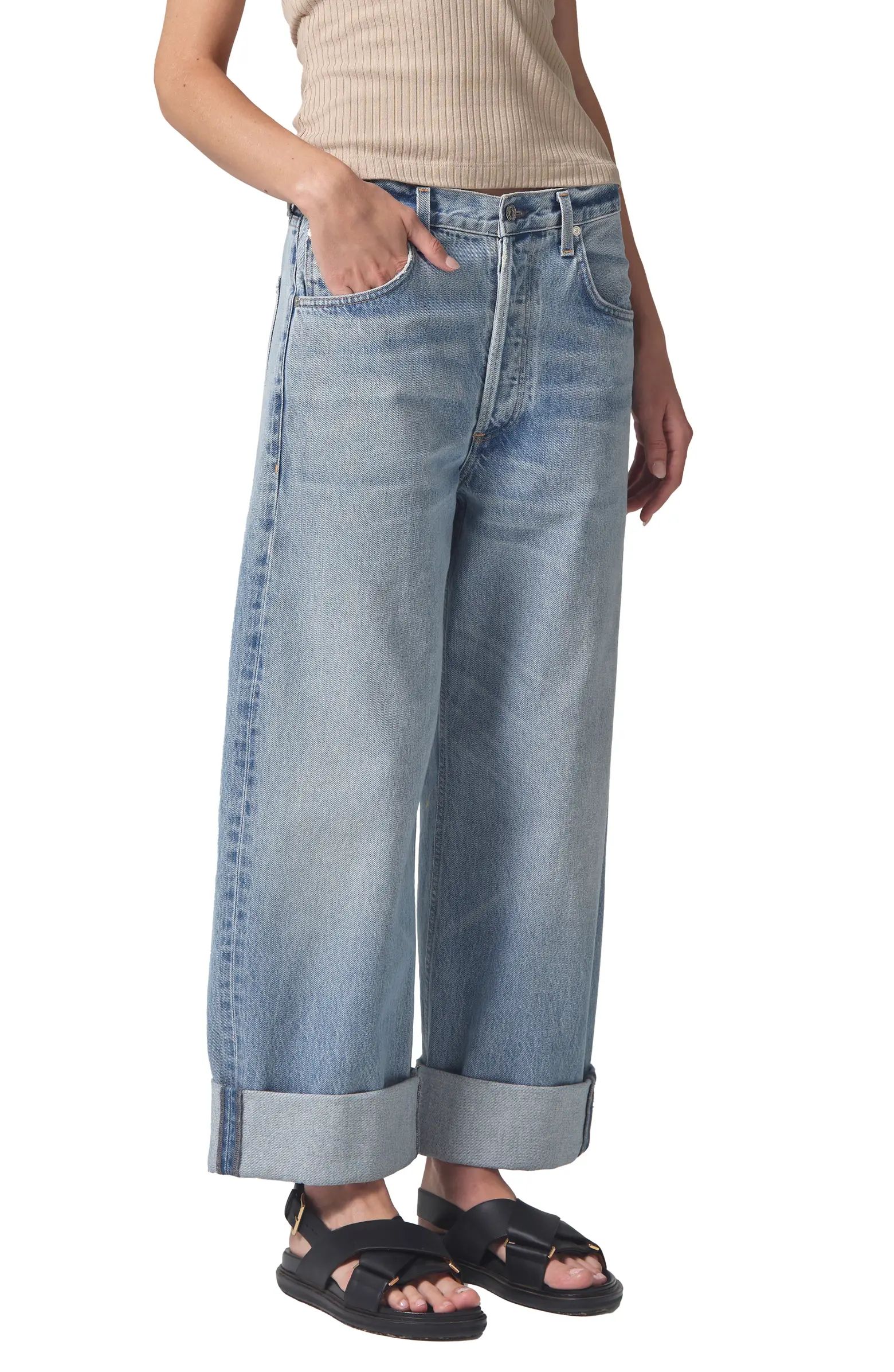 Ayla High Waist Baggy Wide Leg Jeans | Nordstrom