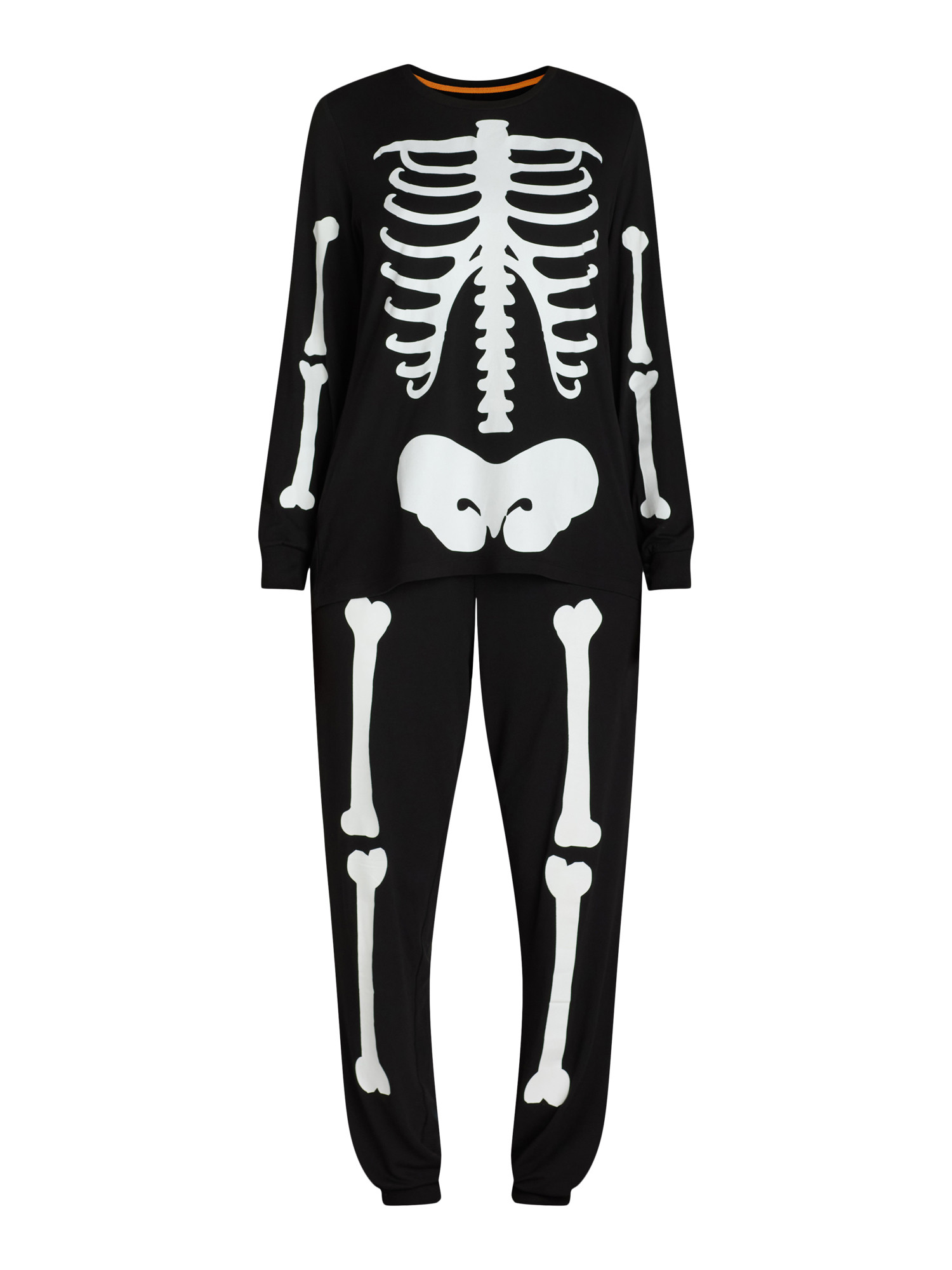 Halloween Women’s Glow In The Dark Skeleton Pajama Set by Way to Celebrate, 2-Piece, Sizes S-3X... | Walmart (US)