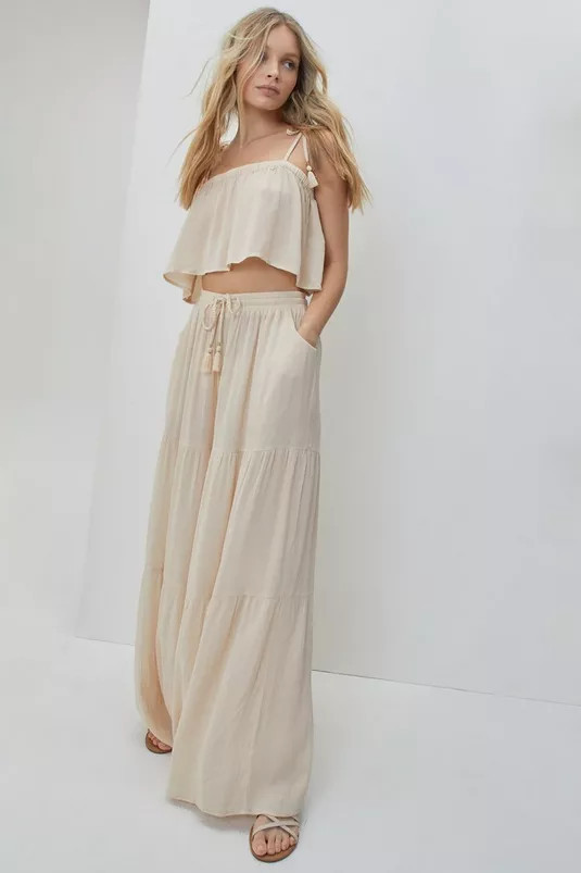 Crinkle Cami Top and Wide Leg Beach Pants | Nasty Gal (US)