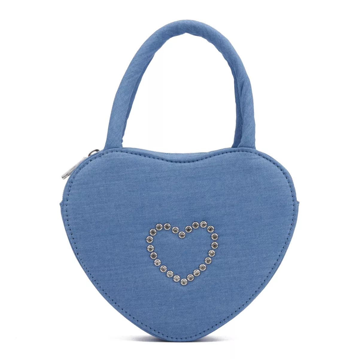 Olivia Miller -Women's-Denim Heart Bag - Blue  - BLUE/ DENIM | Target