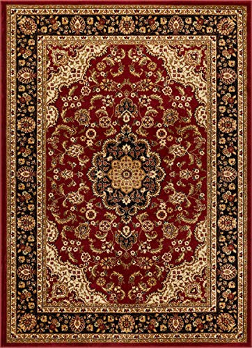 Well Woven Barclay Collection Medallion Kashan Red 5x7 (5'3" x 7'3") Area Rugs - Stain & Fade Resistant - Perfect Red Rug for Living Room, Bedroom, or Dining Room | Amazon (US)