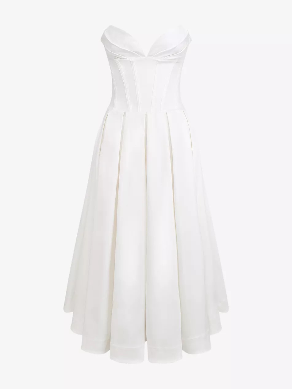 Lady Strapless Woven Midi Dress | Selfridges