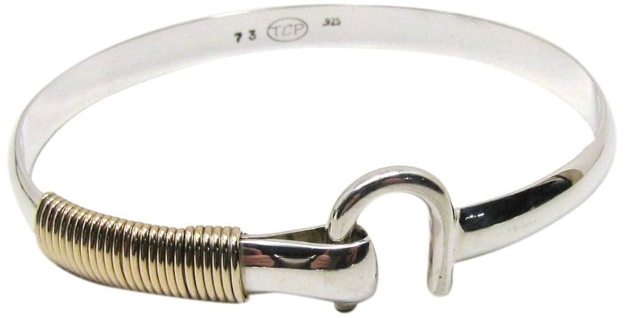 St. Croix Style Hook Bracelet 6 mm wide, Sterling Silver and 14K Gold Fill Island Love Bracelet | Amazon (US)