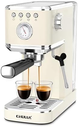 CHULUX Slim Espresso Machine with Milk Frother, 20 Bar Professional Italian Pump Espresso Coffee ... | Amazon (US)