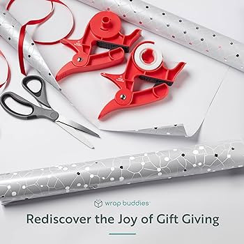 Wrap Buddies Wrapping Paper Clamps - 2 Gift Wrapping Paper Holder Clamps with Integrated Tape Dis... | Amazon (US)
