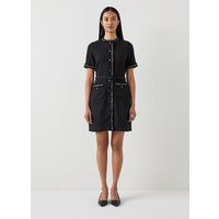 Charlie Black & Cream Tweed Dress With Trim, Black Cream | L.K. Bennett (UK)