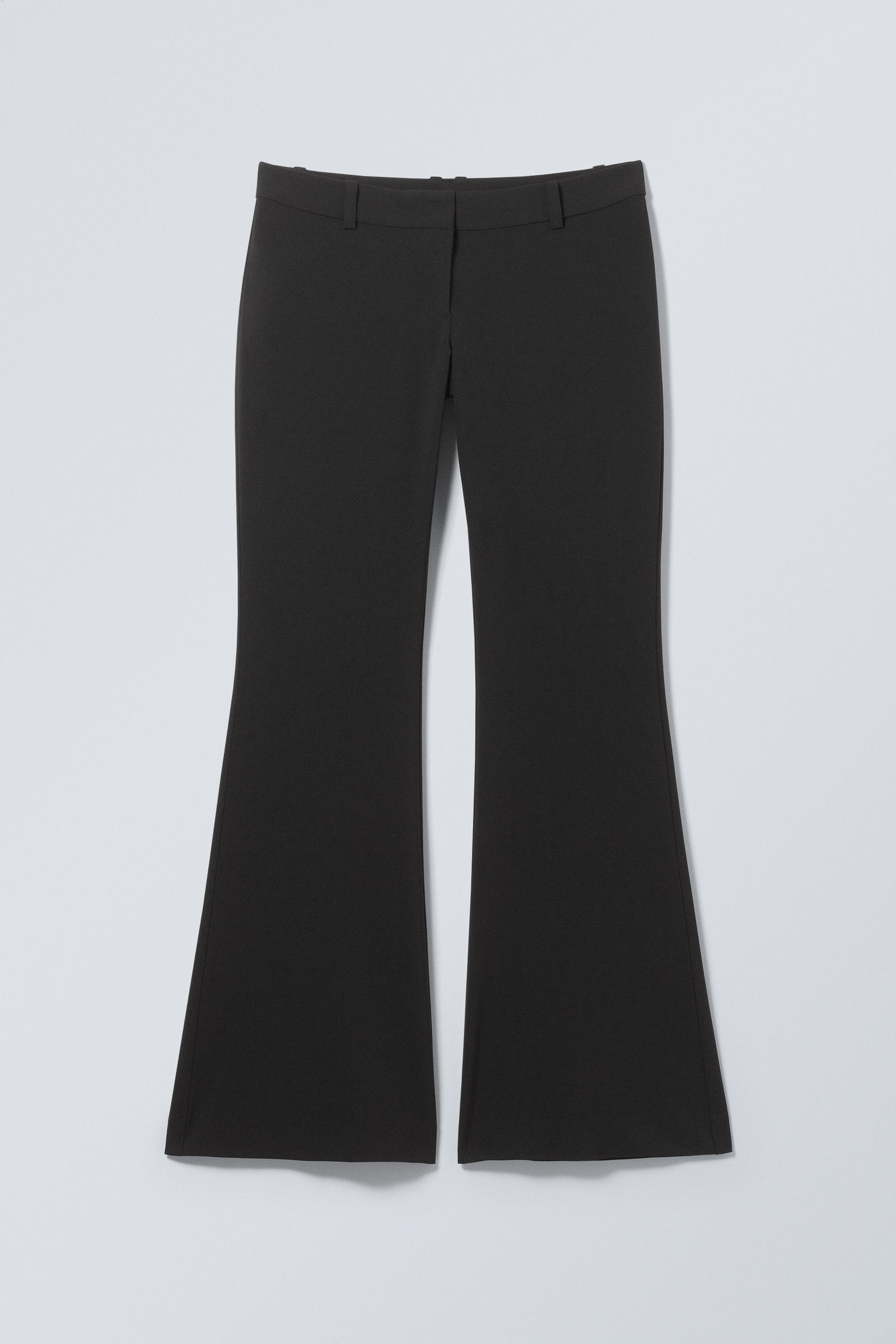 Slim Low Waist Flared Suit Trousers | Weekday