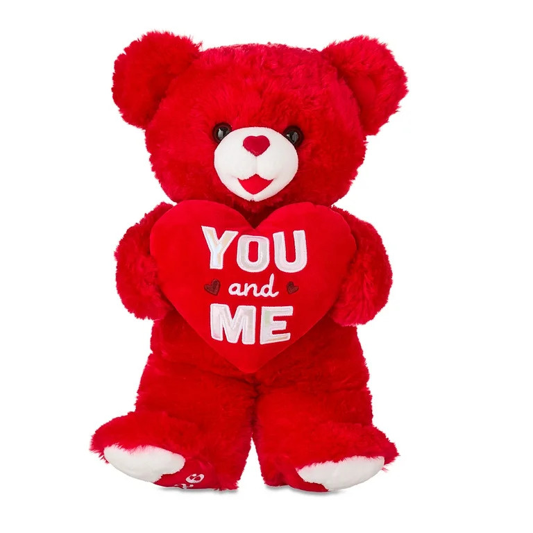 Large Sweetheart You and Me Teddy Bear Plush, Red, 14", Valentine's Day by Way To Celebrate | Walmart (US)