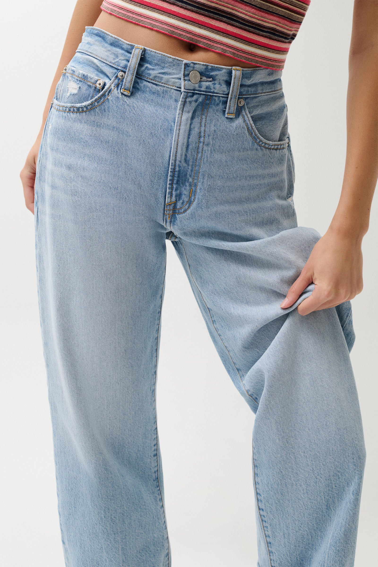 Donny Rolled Hem Boyfriend Jean - Old Blues | Pistola Denim