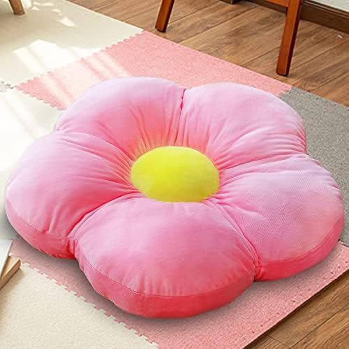Flower Shaped Floor Pillow Seating Cushion 20" x 20", Tufted Lounging Pillow Pouf for Kids & Adults  | Amazon (US)