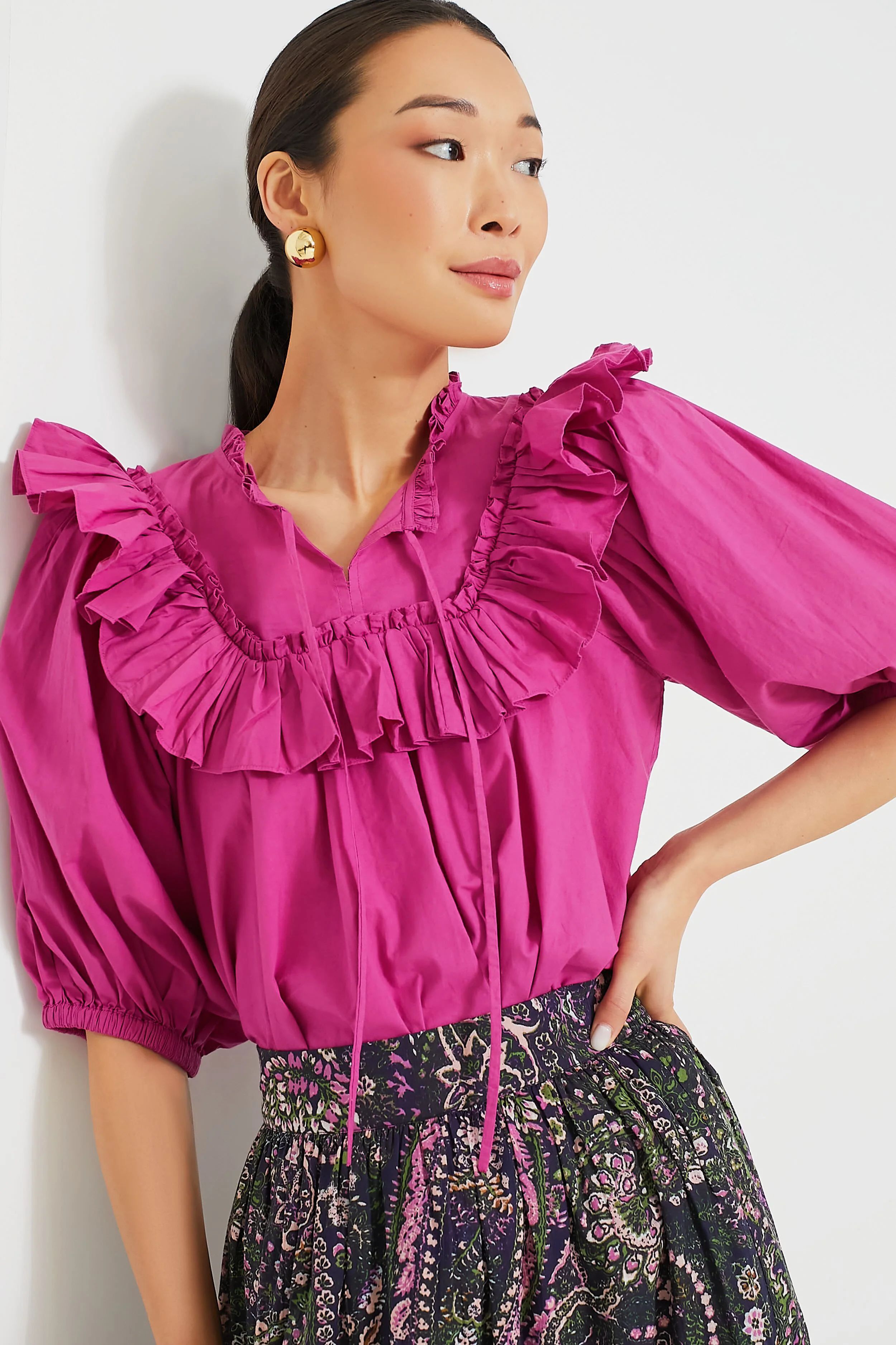 Bright Pink Janet Blouse | Tuckernuck (US)