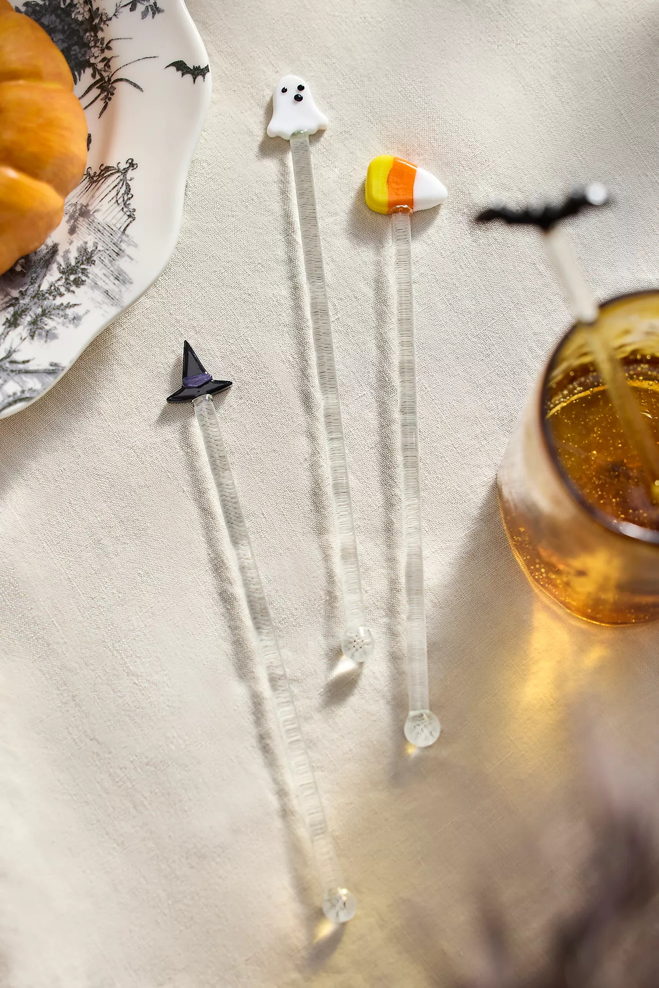 Halloween Icon Drink Stirrers, Set of 4 | Anthropologie (US)