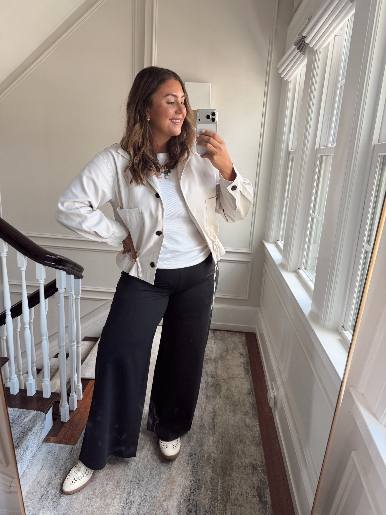 Wearing size XXL in jacket & tee, 1X in pants. Use CARALYN15 on your first order at Spanx.

#LTKootd #LTKSeasonal #LTKPlusSize