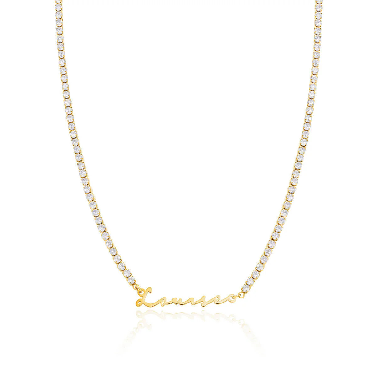 Signature Name Tennis Necklace (Gold) | Abbott Lyon