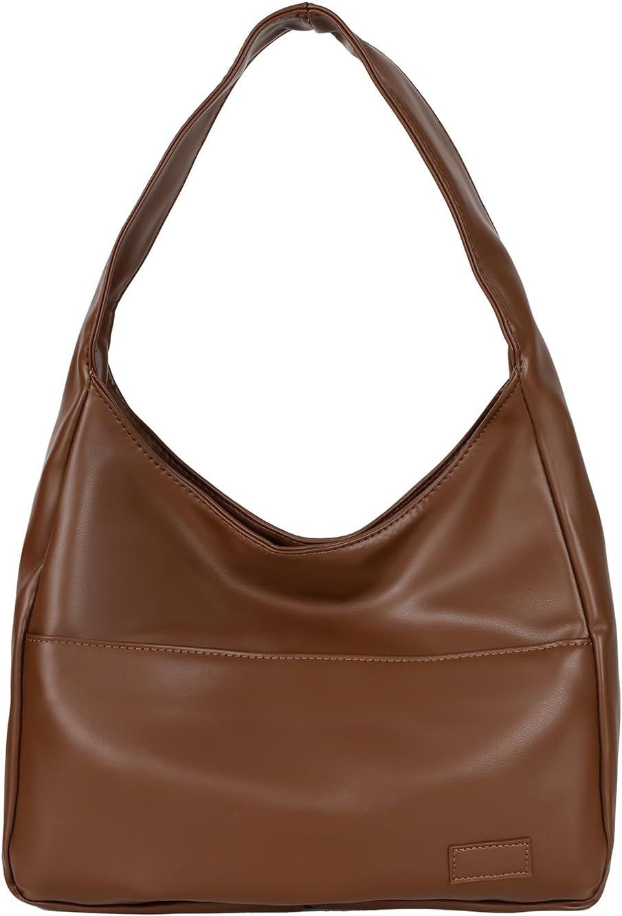 Hobo Bag Women Chic Vegan Leather Tote Bag Purse Stylish Casual Trendy Large Soft Shoulder Bag | Amazon (US)