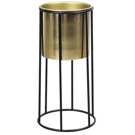 Handcrafted Metal Indoor Pot Planter | Wayfair North America