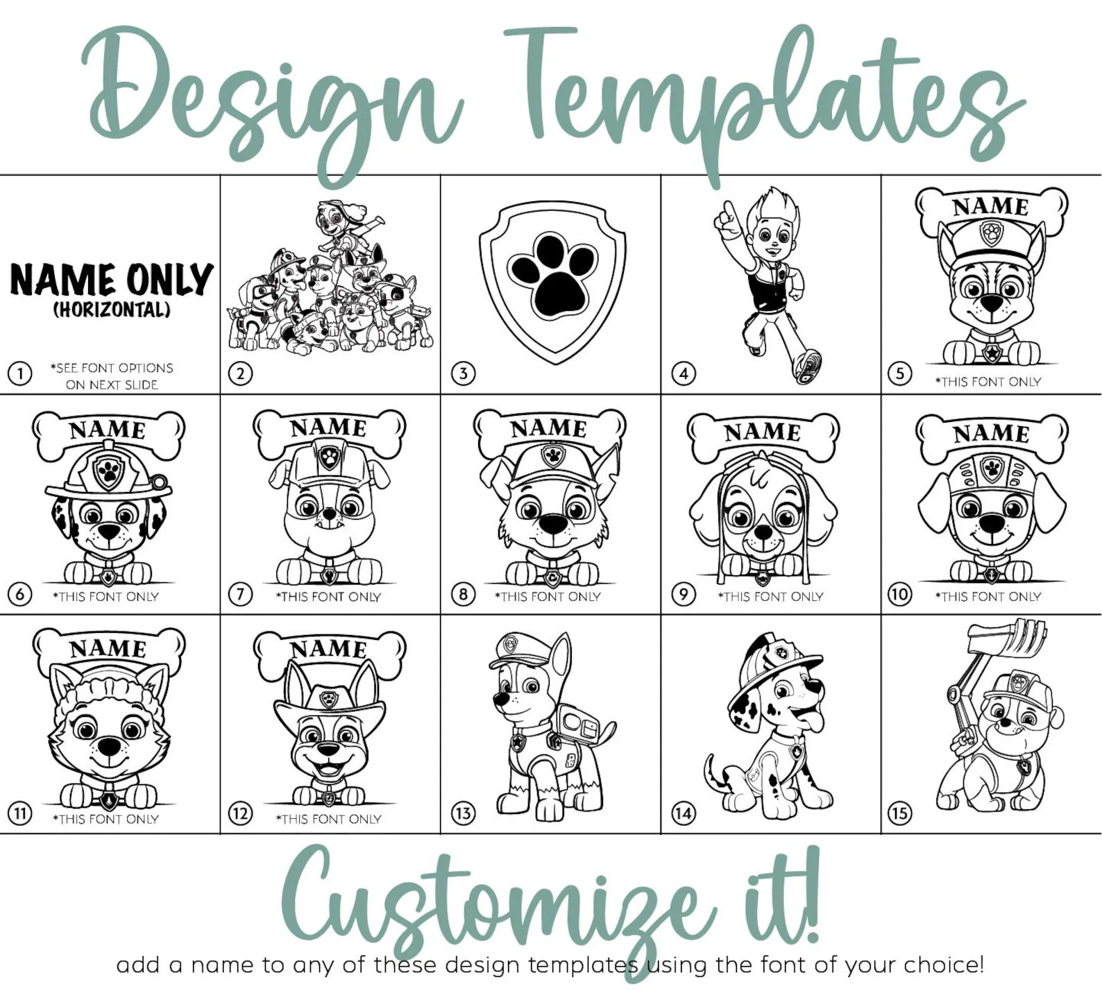 Personalized Paw Patrol YETI Jr. Water Bottle, Engraved Kids Gift | Etsy (US)