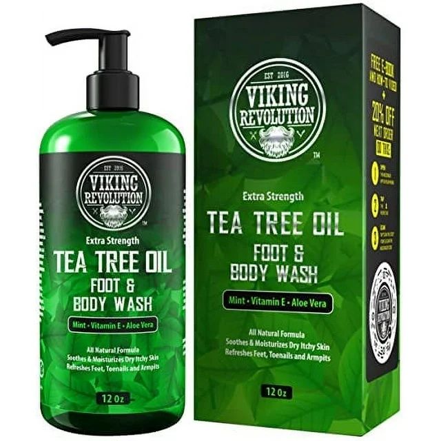 Viking Revolution - Tea Tree Oil Body Wash for Men - Antifungal Athlete's Foot Toenail Fungus & m... | Walmart (US)