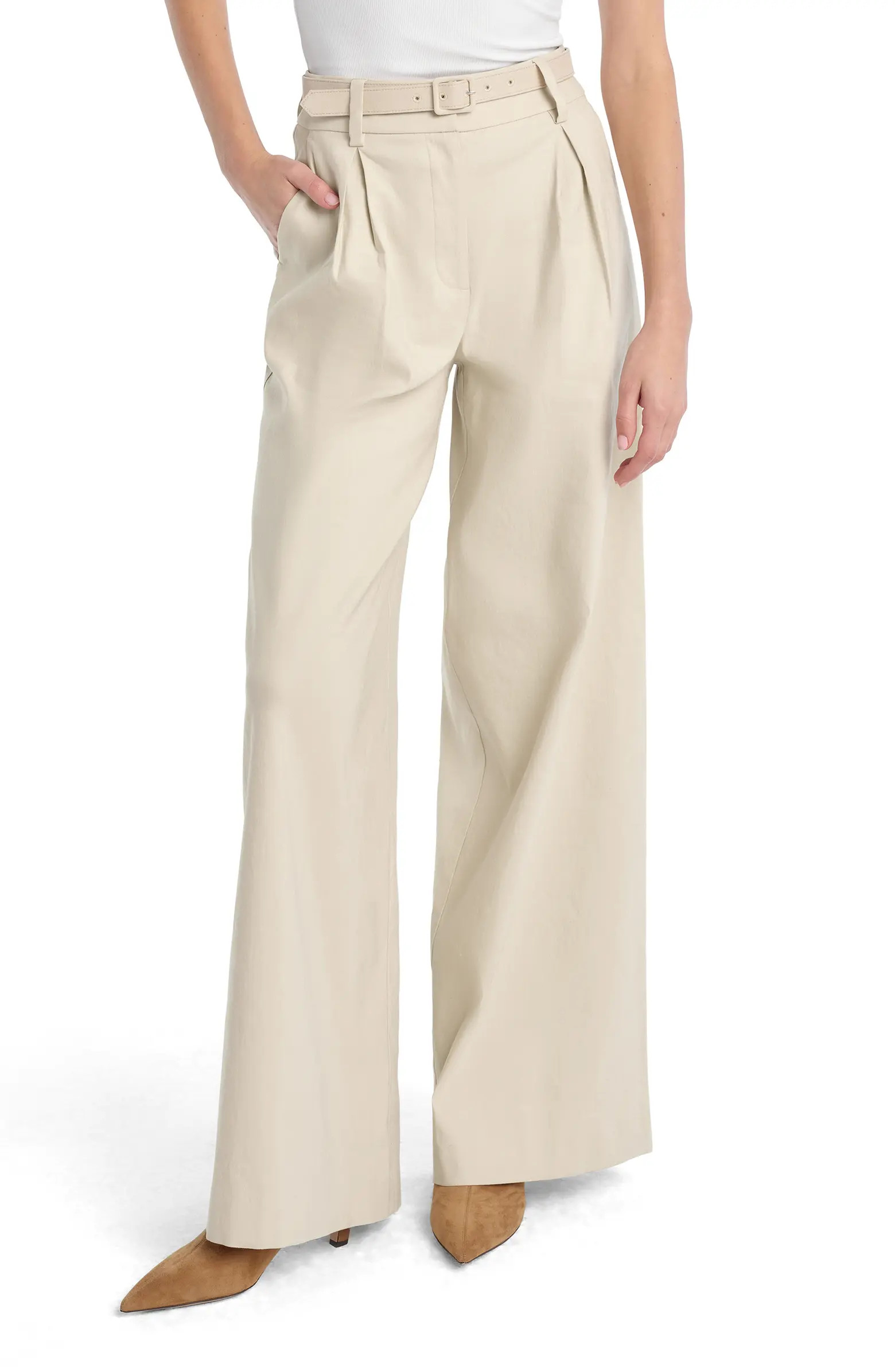 The Miranda Wide Leg Linen Blend Pants | Nordstrom