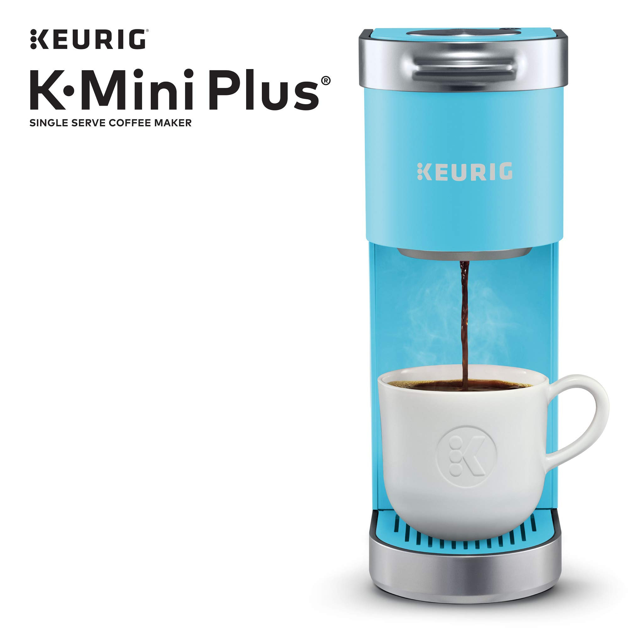 Keurig K-Mini Plus Single Serve K-Cup Pod Coffee Maker, Cool Aqua | Amazon (US)