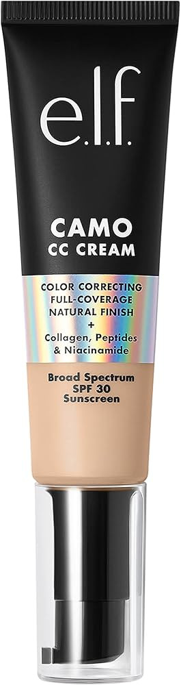 e.l.f. Camo CC Cream, Color-Correcting Full Coverage Foundation With SPF 30, Creates A Natural Fi... | Amazon (US)