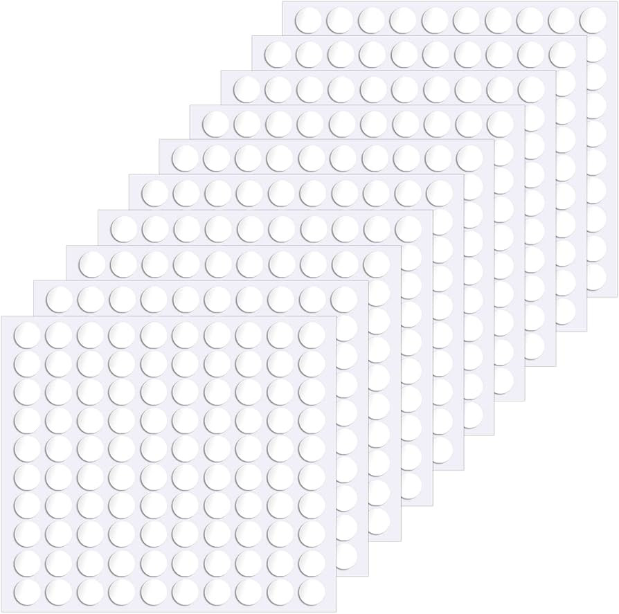 Sticky Dots, Sticky Tack Poster Putty 1000 10mm/0.39", Double Sided Removable Clear Mounting Roun... | Amazon (US)